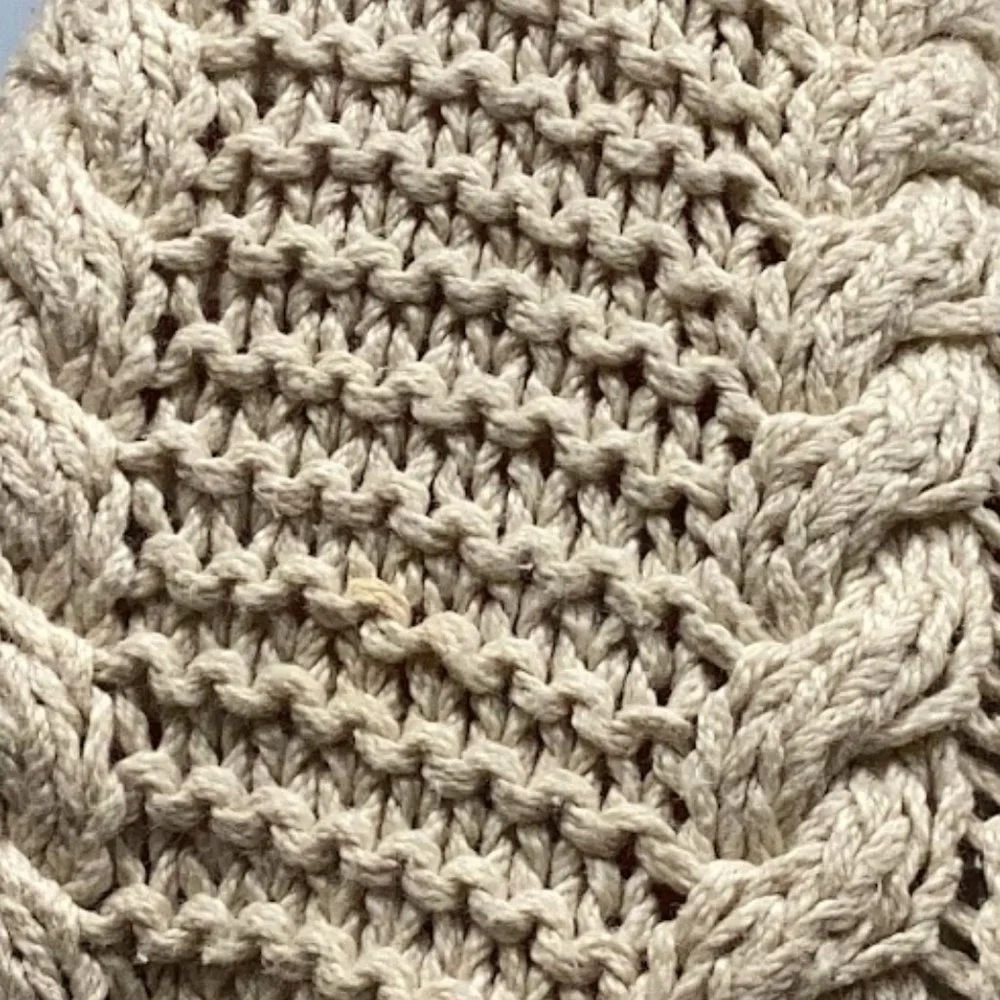 Gucci Vintage Cream Cable Knit Crewneck Pullover Sweater Sz XL - Picture 6 of 6